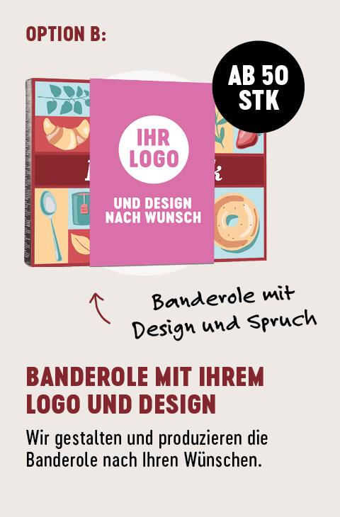 Banderole mit Ihrem Logo und Design